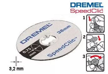 Disque à tronçonner le métal de précison Dremel SC409 SpeedClic